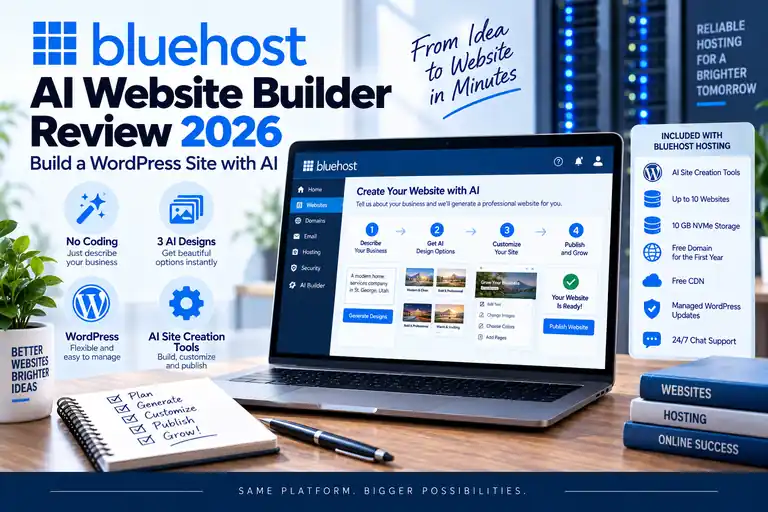 Bluehost AI Website Builder Review 2026: Is It Easy to Use?