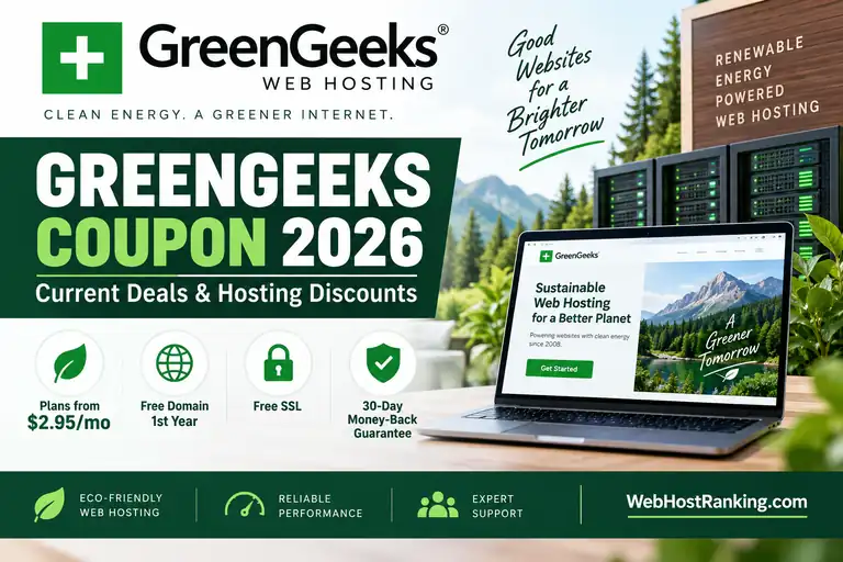 GreenGeeks coupon and web hosting discounts for 2026