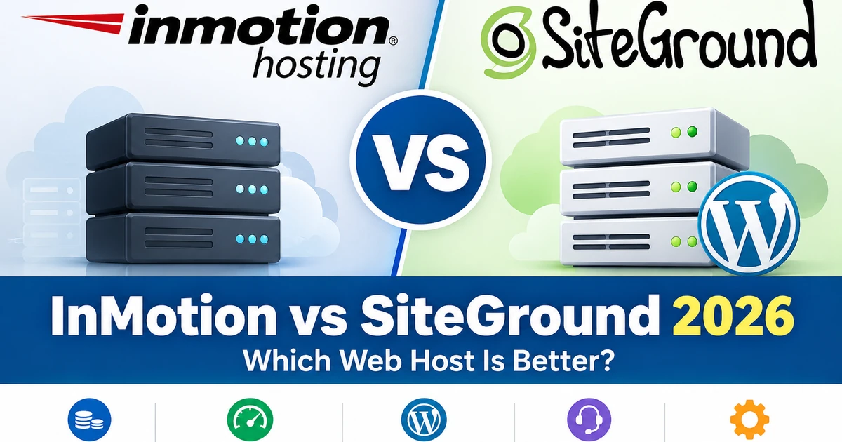 InMotion vs SiteGround hosting comparison for 2026